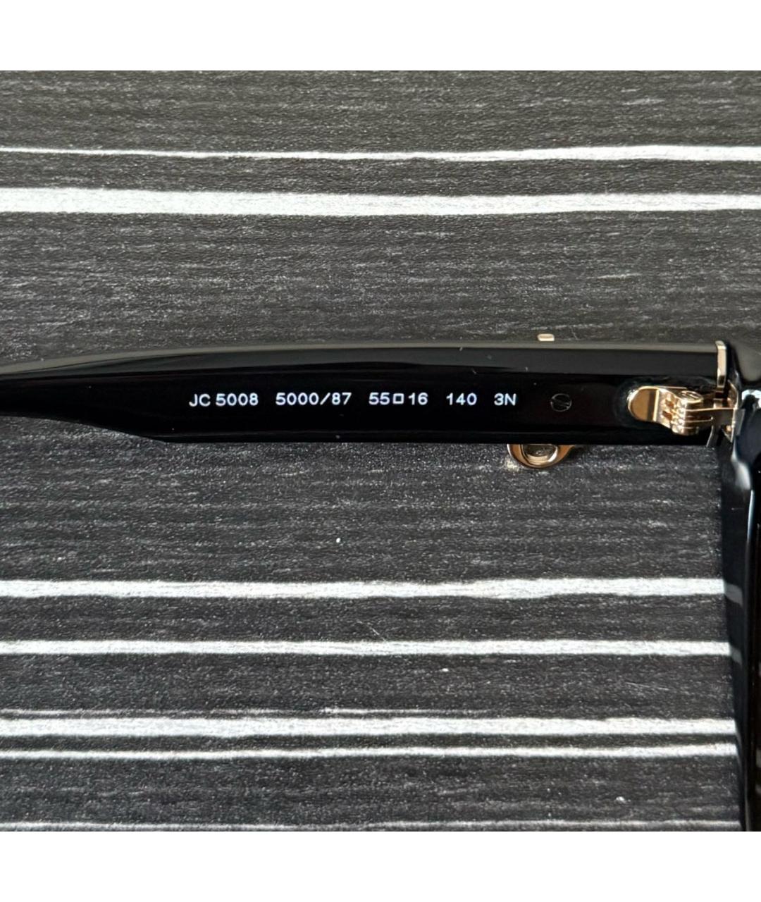 JIMMY CHOO Черные пластиковые солнцезащитные очки, фото 3