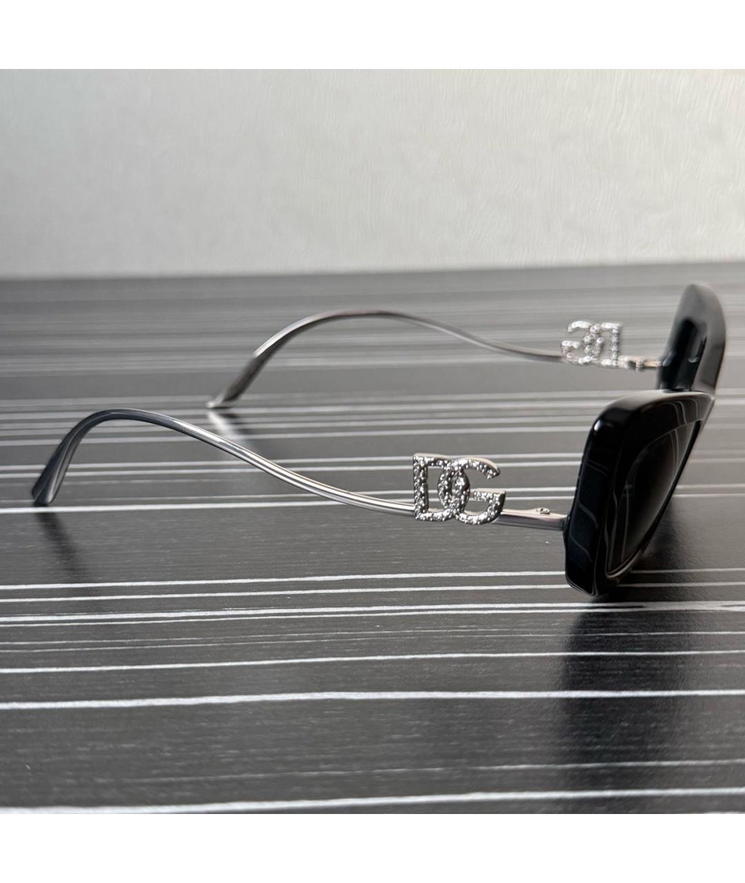 DOLCE&GABBANA Черные пластиковые солнцезащитные очки, фото 2