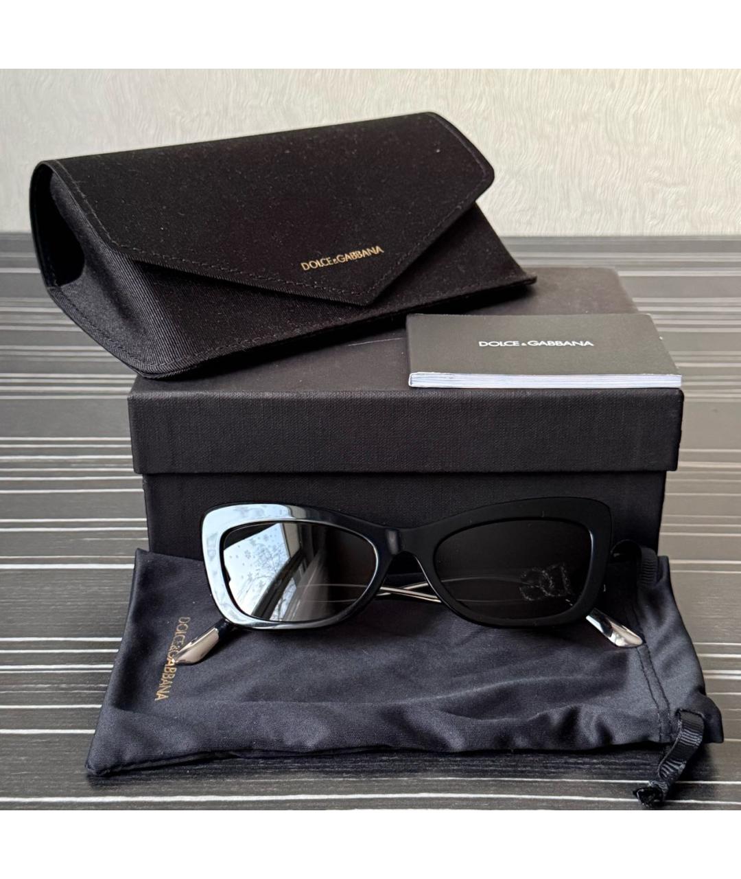 DOLCE&GABBANA Черные пластиковые солнцезащитные очки, фото 4