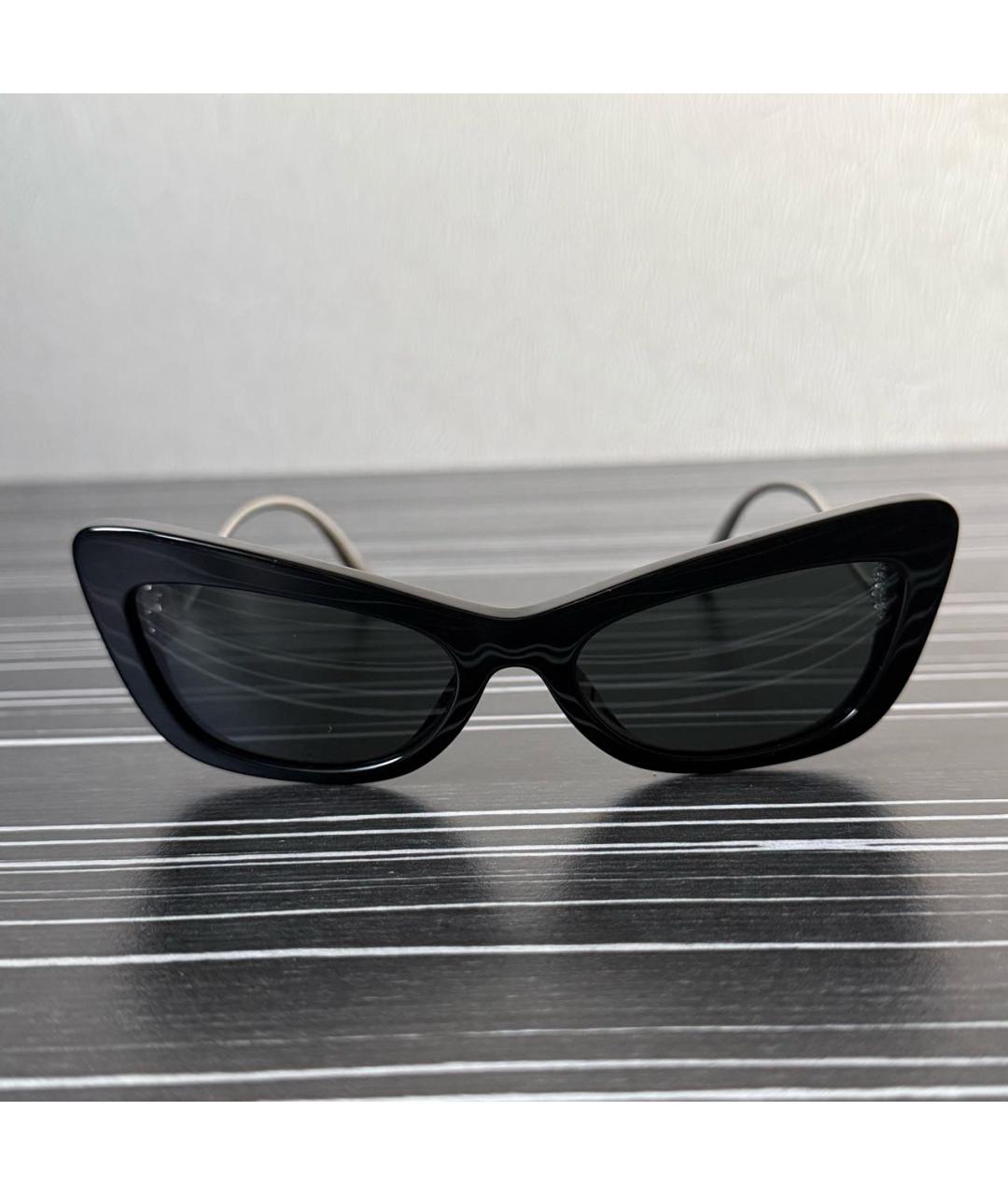 DOLCE&GABBANA Черные пластиковые солнцезащитные очки, фото 5