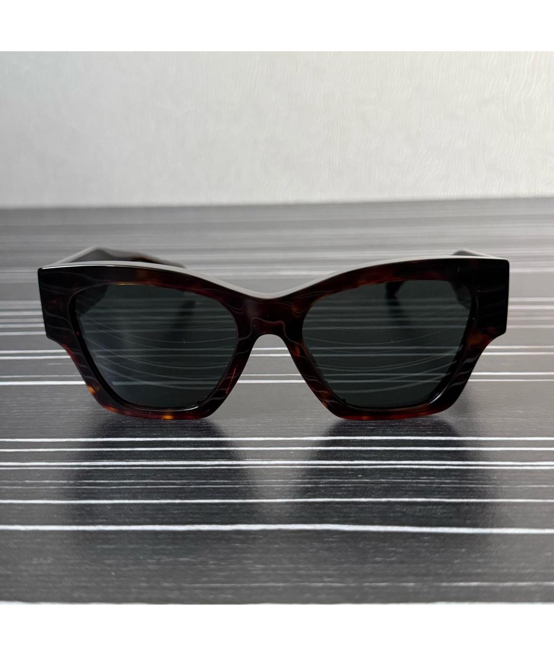 VERSACE Коричневые пластиковые солнцезащитные очки, фото 5