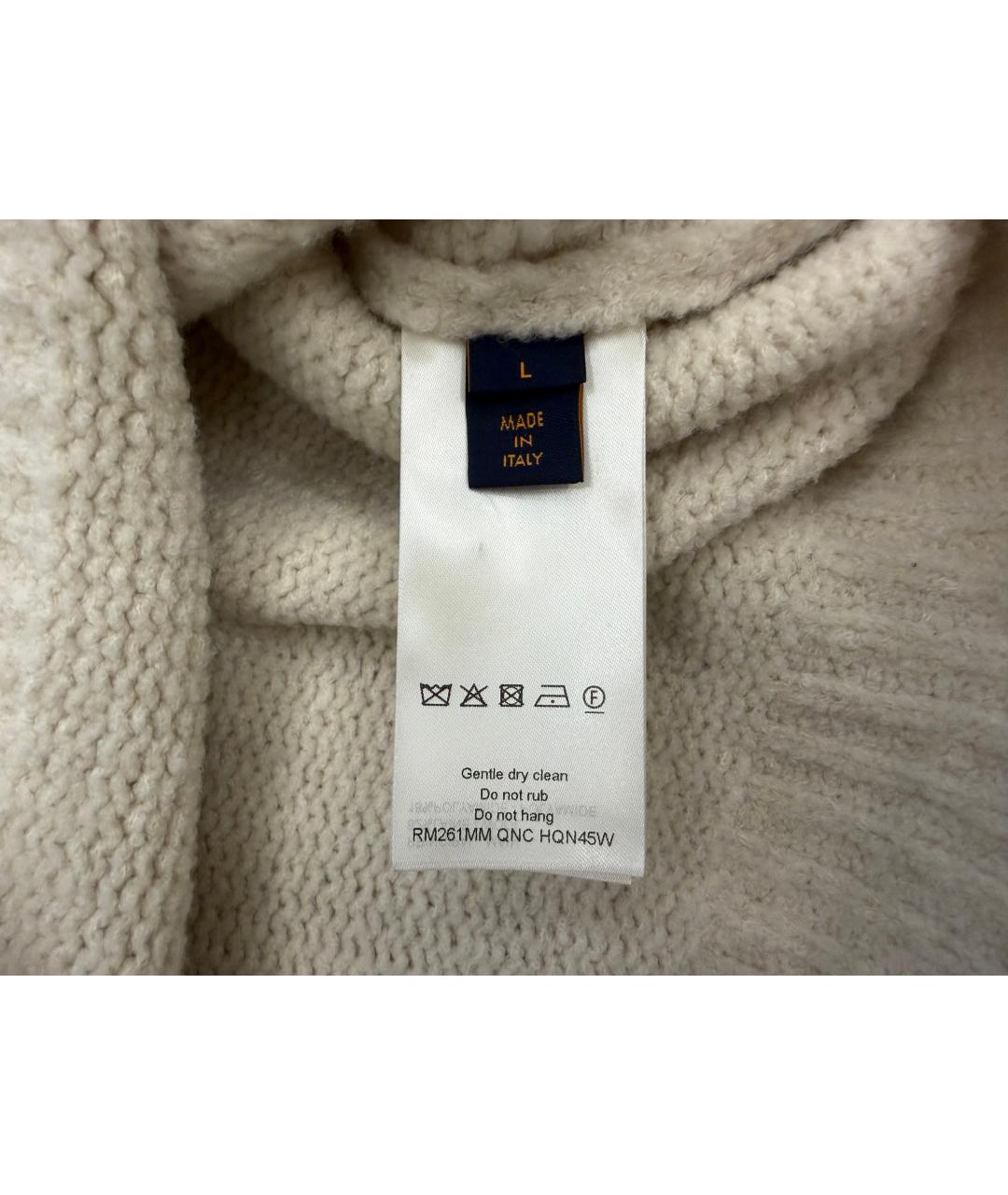 LOUIS VUITTON Белый шерстяной джемпер / свитер, фото 5