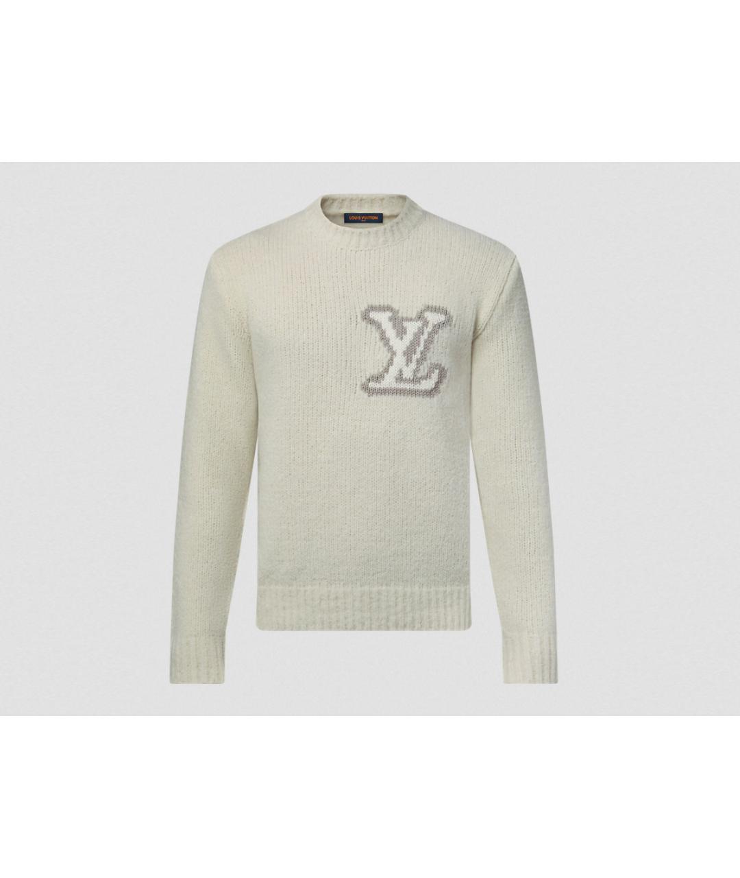 LOUIS VUITTON Белый шерстяной джемпер / свитер, фото 6