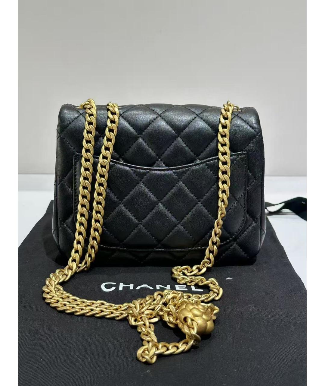 CHANEL Черная кожаная сумка через плечо, фото 3