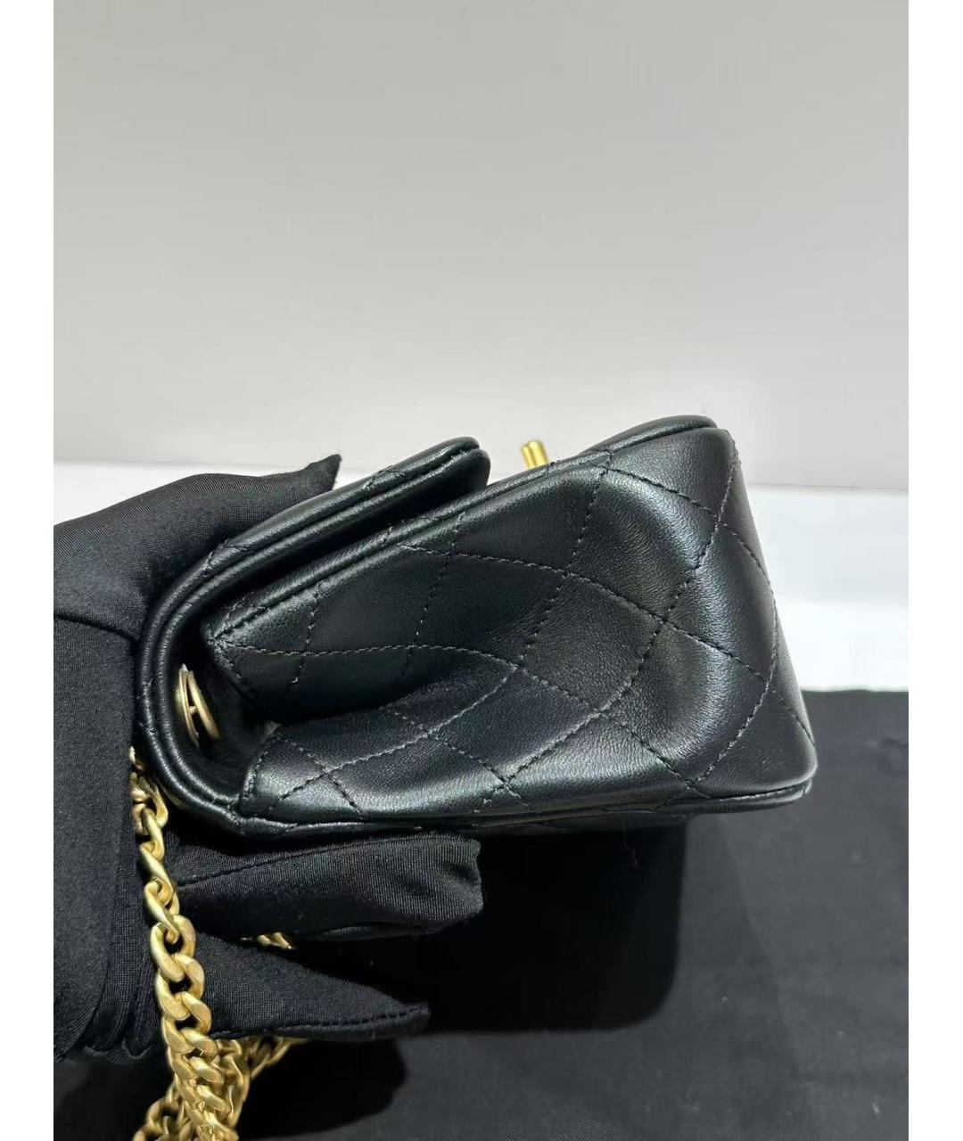 CHANEL Черная кожаная сумка через плечо, фото 4