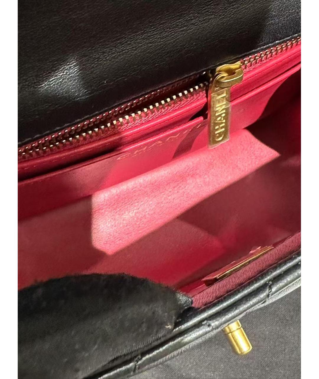 CHANEL Черная кожаная сумка через плечо, фото 7