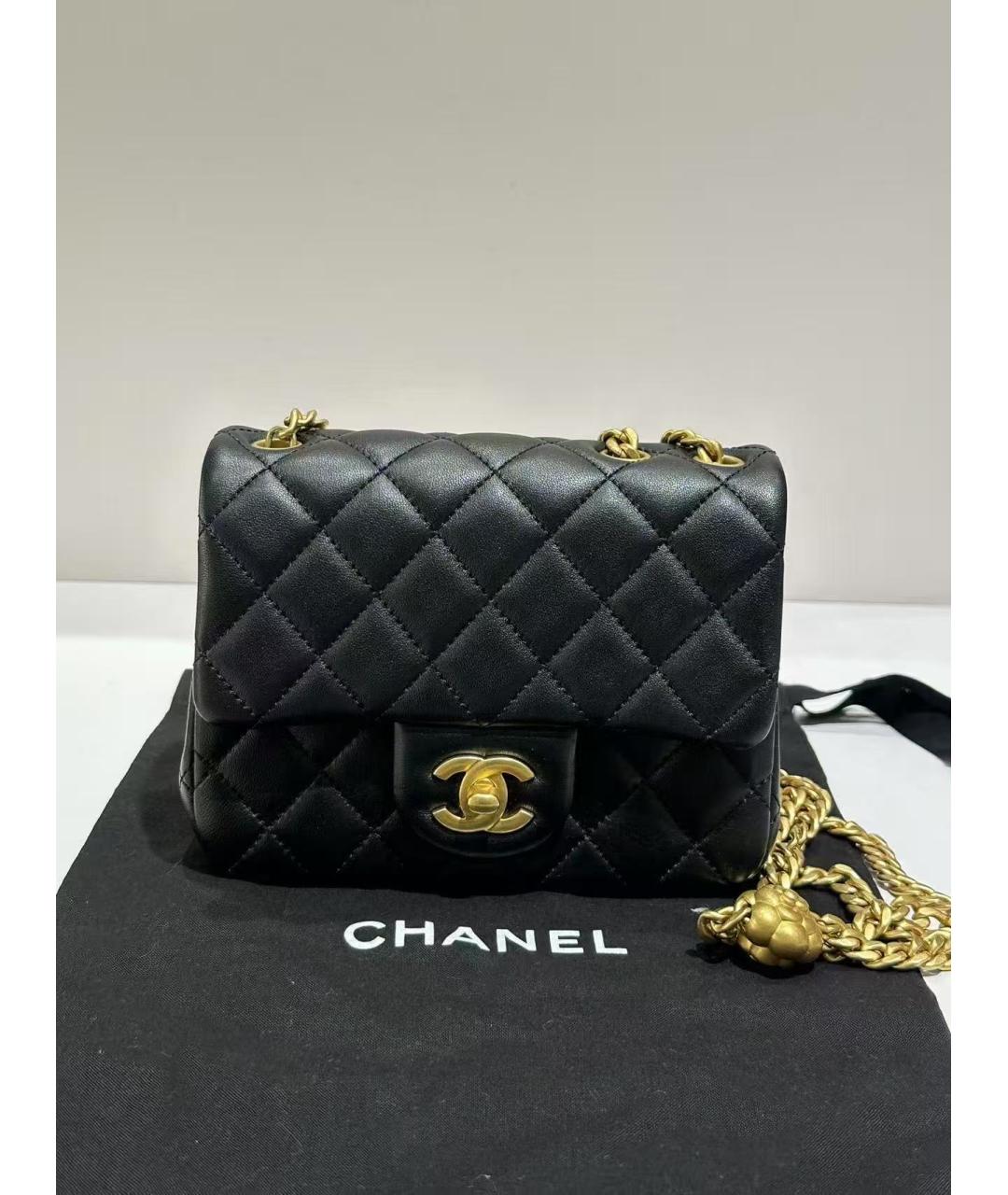 CHANEL Черная кожаная сумка через плечо, фото 2