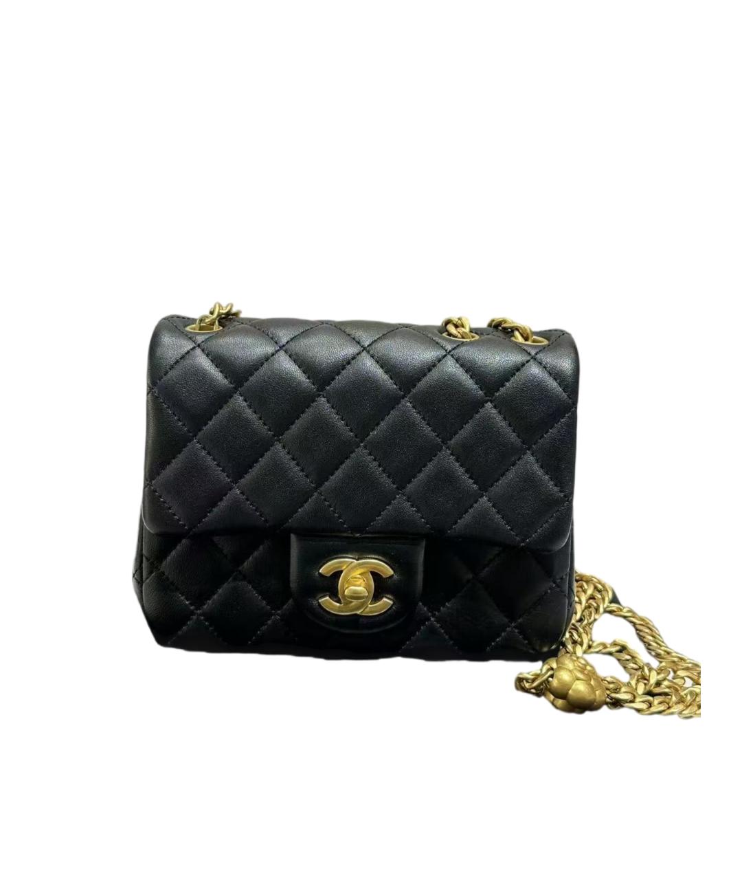 CHANEL Черная кожаная сумка через плечо, фото 1