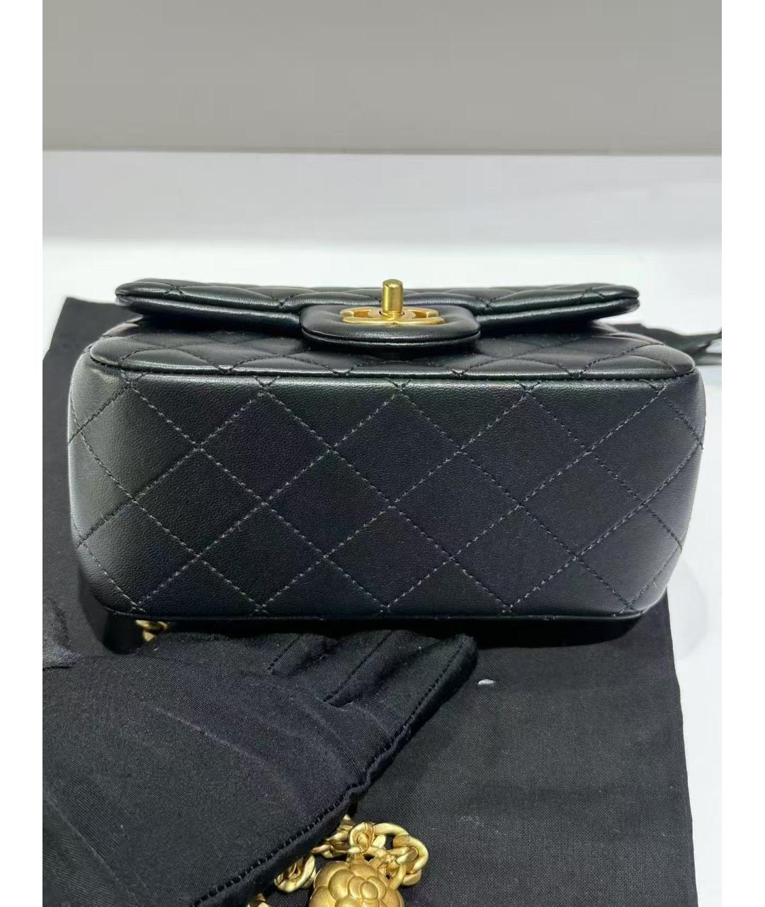 CHANEL Черная кожаная сумка через плечо, фото 5