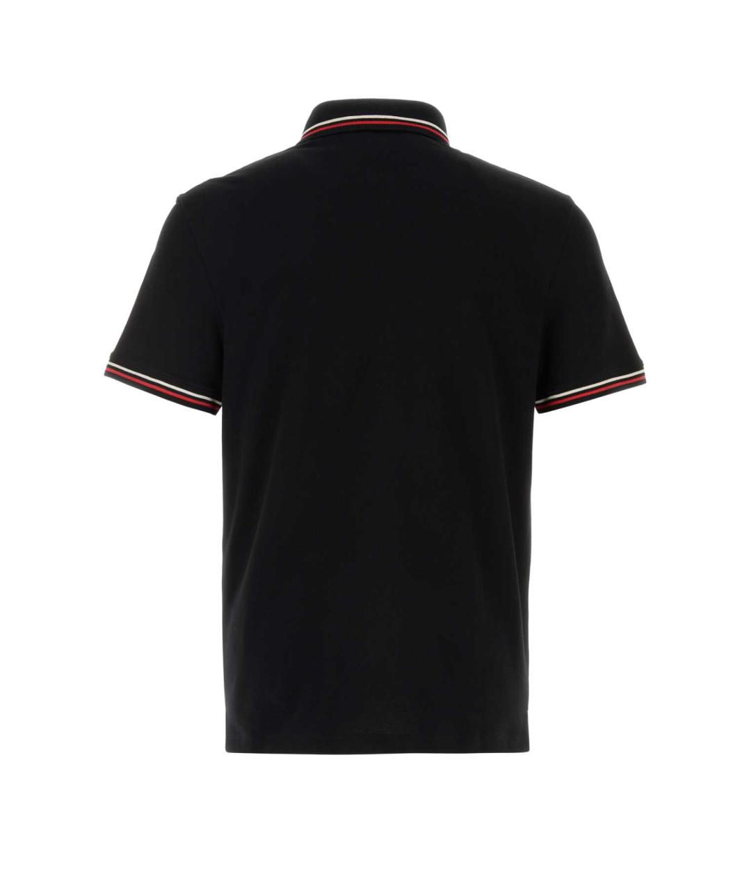 VALENTINO Черное хлопковое поло с коротким рукавом, фото 2