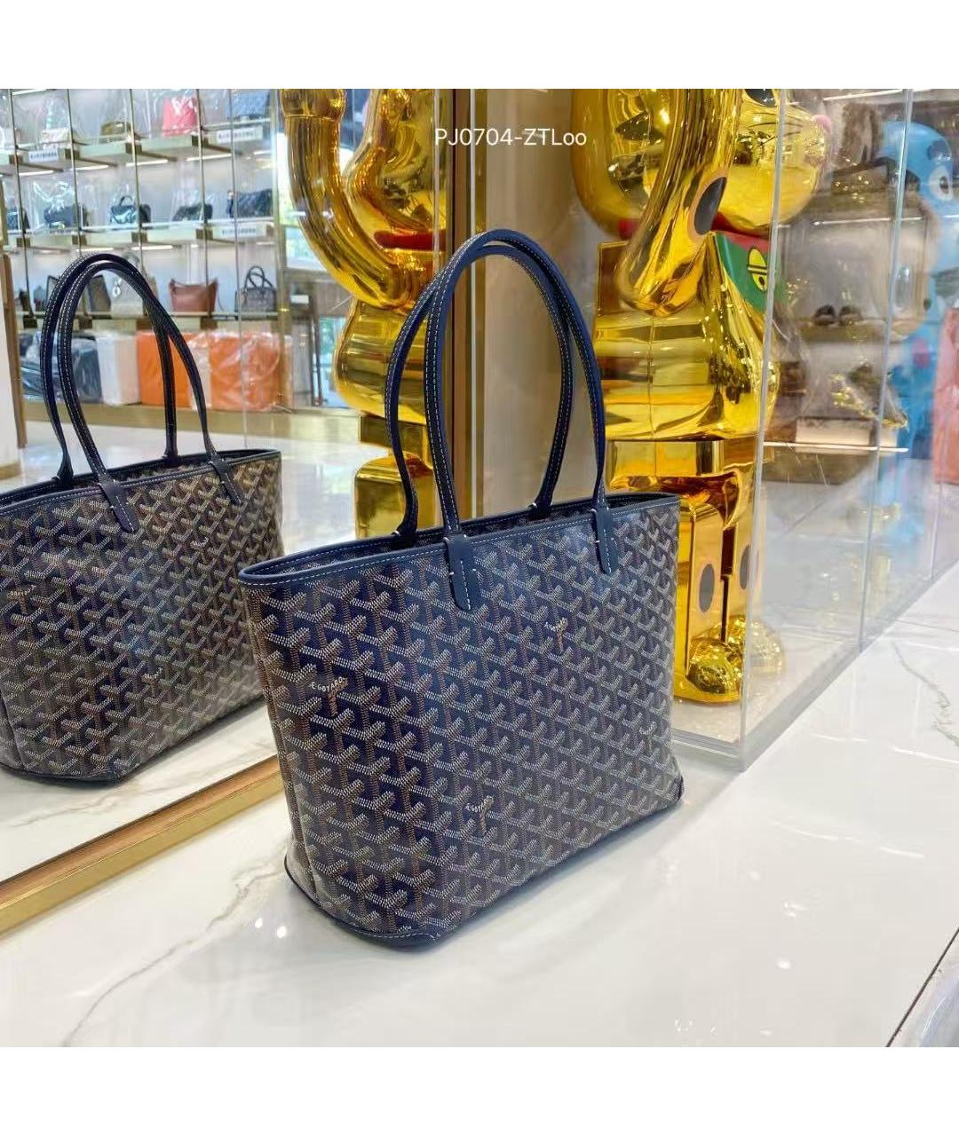 GOYARD Темно-синяя сумка тоут, фото 5