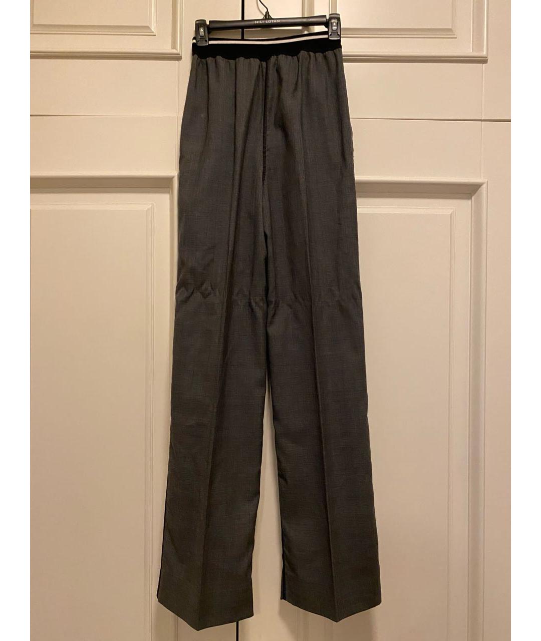 MIU MIU Антрацитовые прямые брюки, фото 2