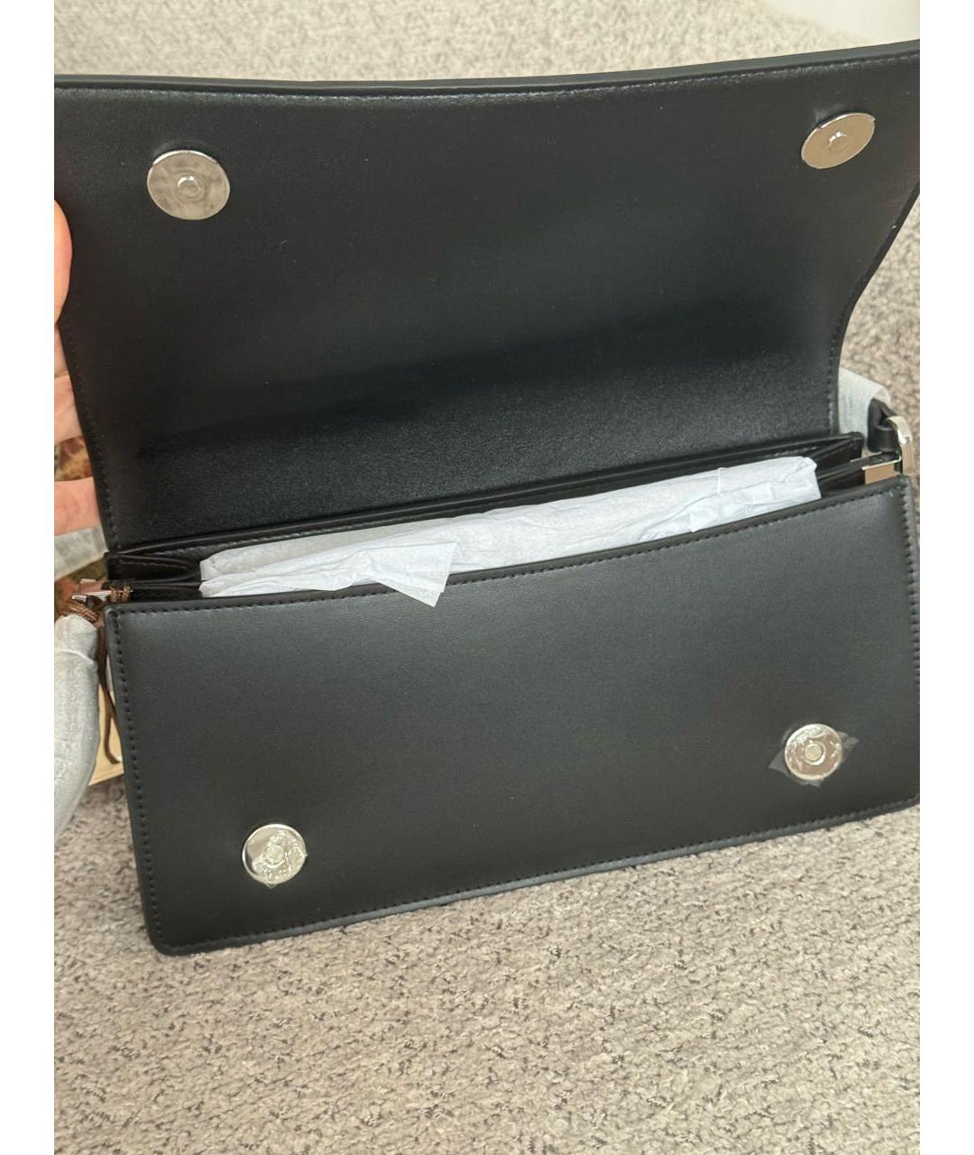 12 STOREEZ Черная кожаная сумка с короткими ручками, фото 4