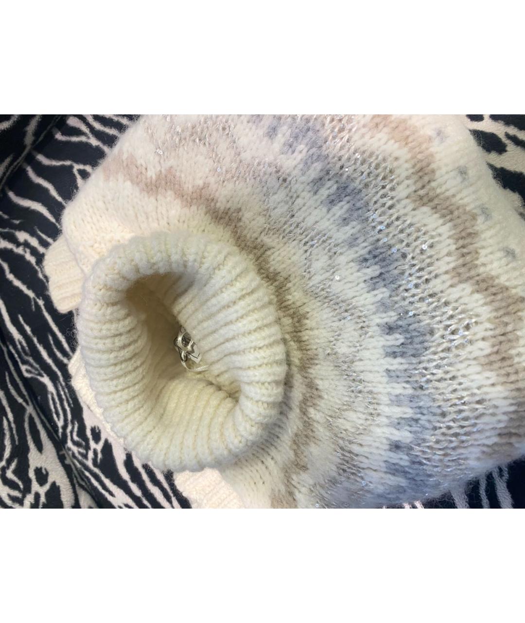 PESERICO Бежевый шерстяной джемпер / свитер, фото 5