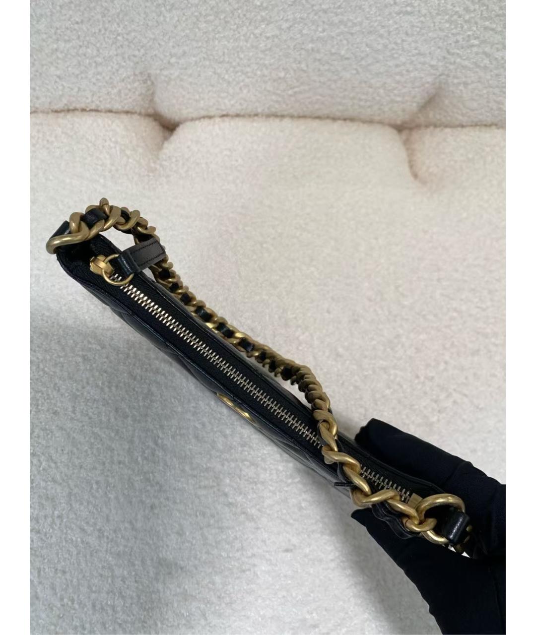 CHANEL Черная кожаная сумка через плечо, фото 5