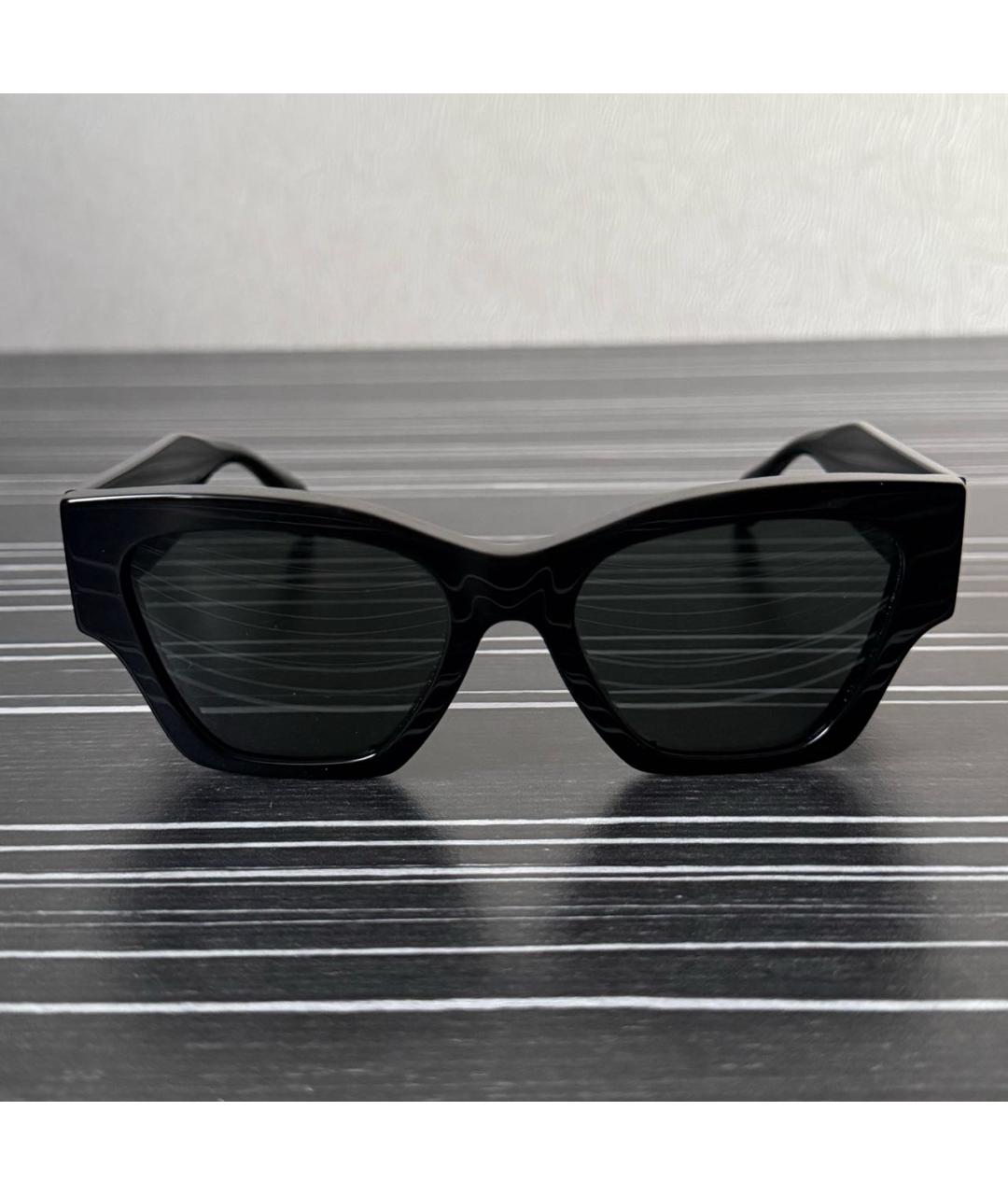 VERSACE Черные пластиковые солнцезащитные очки, фото 5