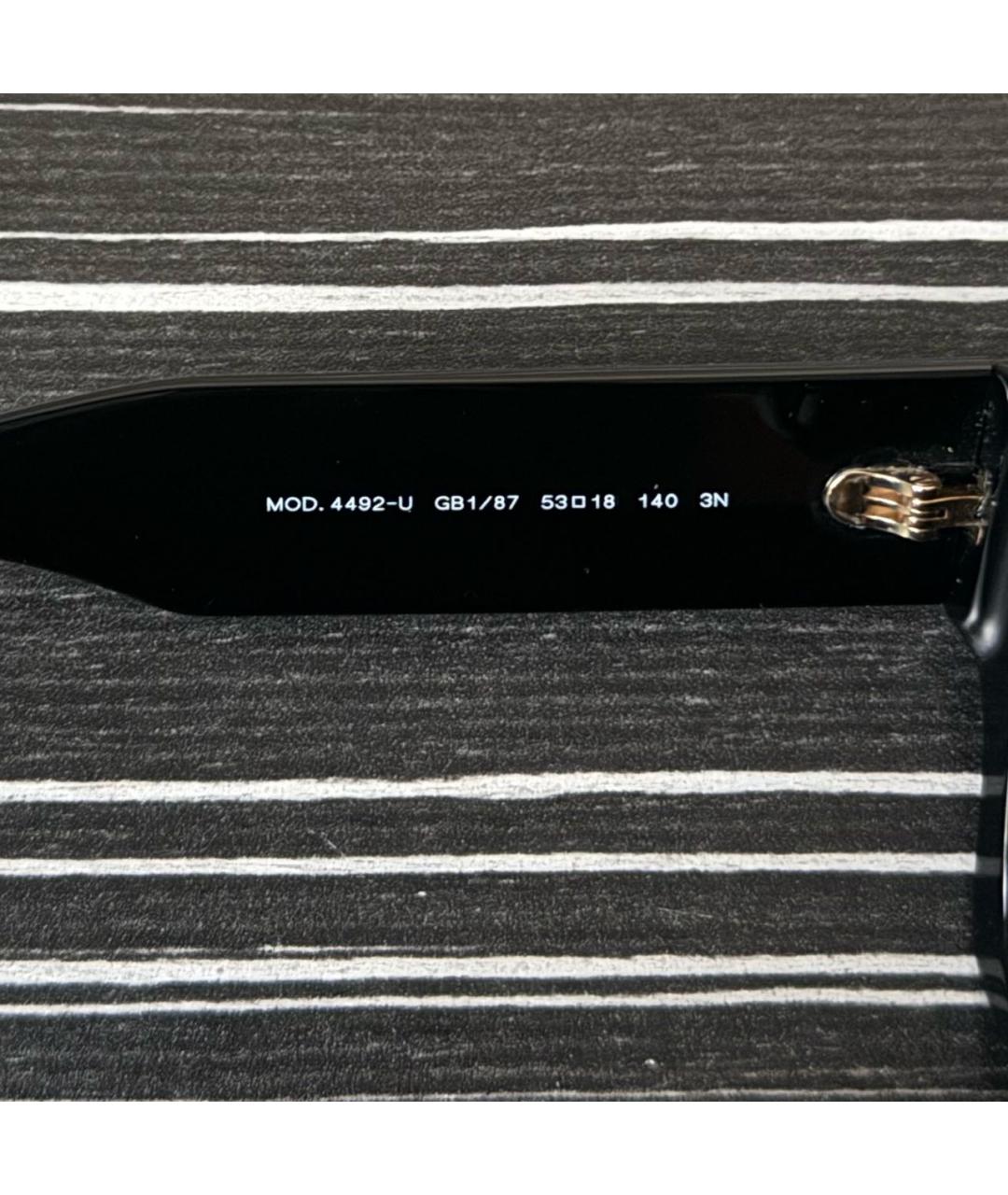 VERSACE Черные пластиковые солнцезащитные очки, фото 3