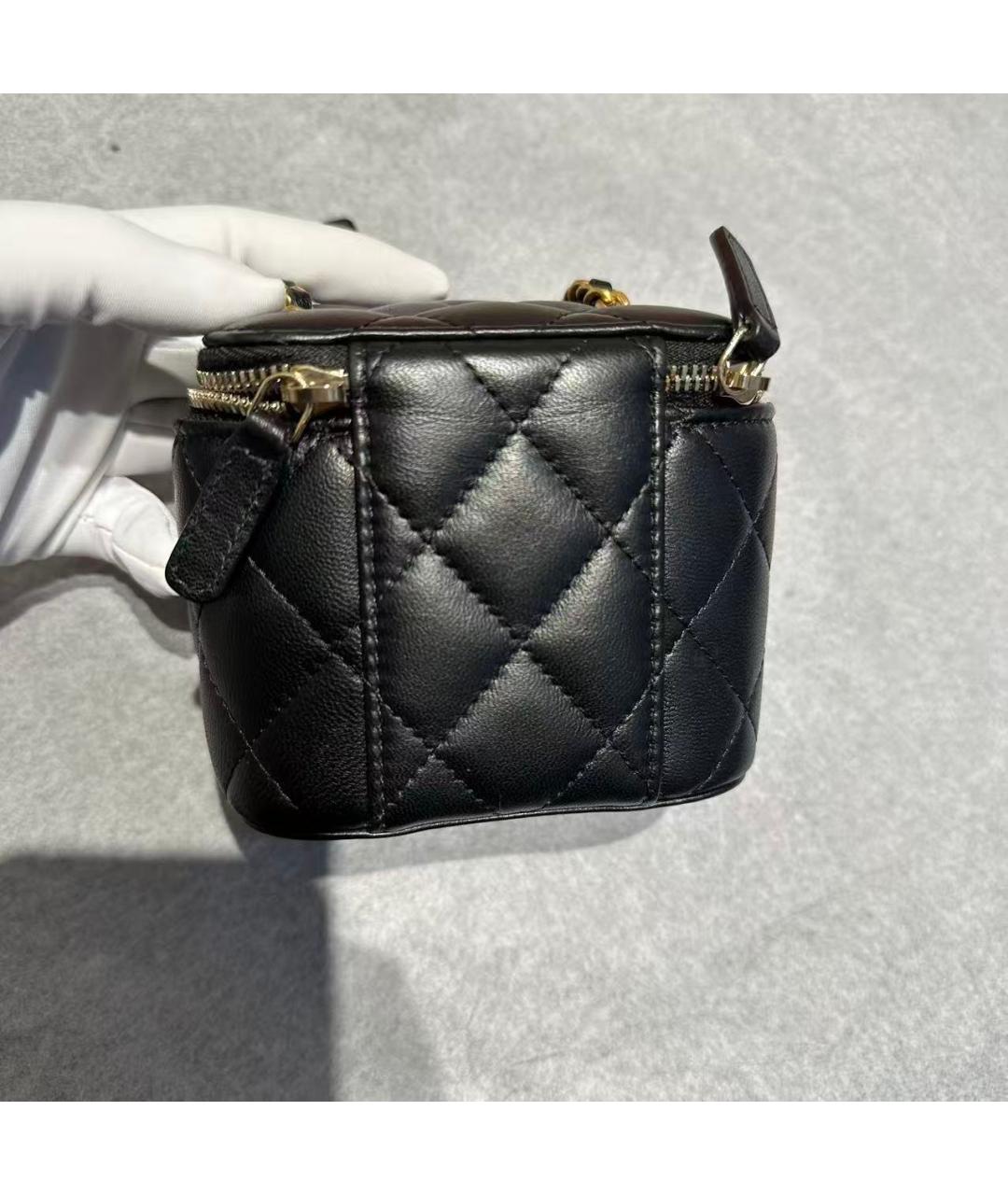 CHANEL Черная кожаная сумка через плечо, фото 5