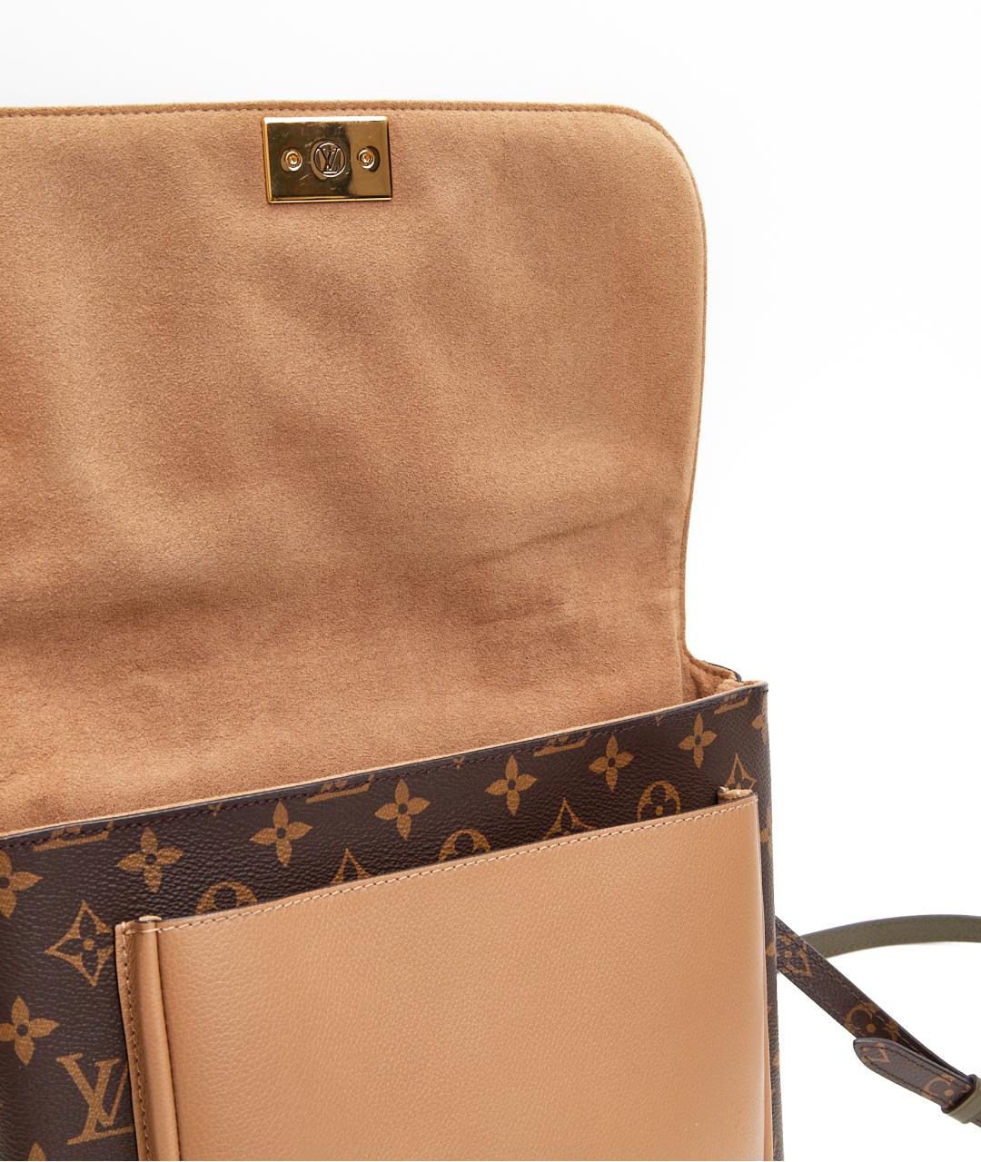 LOUIS VUITTON Коричневая кожаная сумка через плечо, фото 6