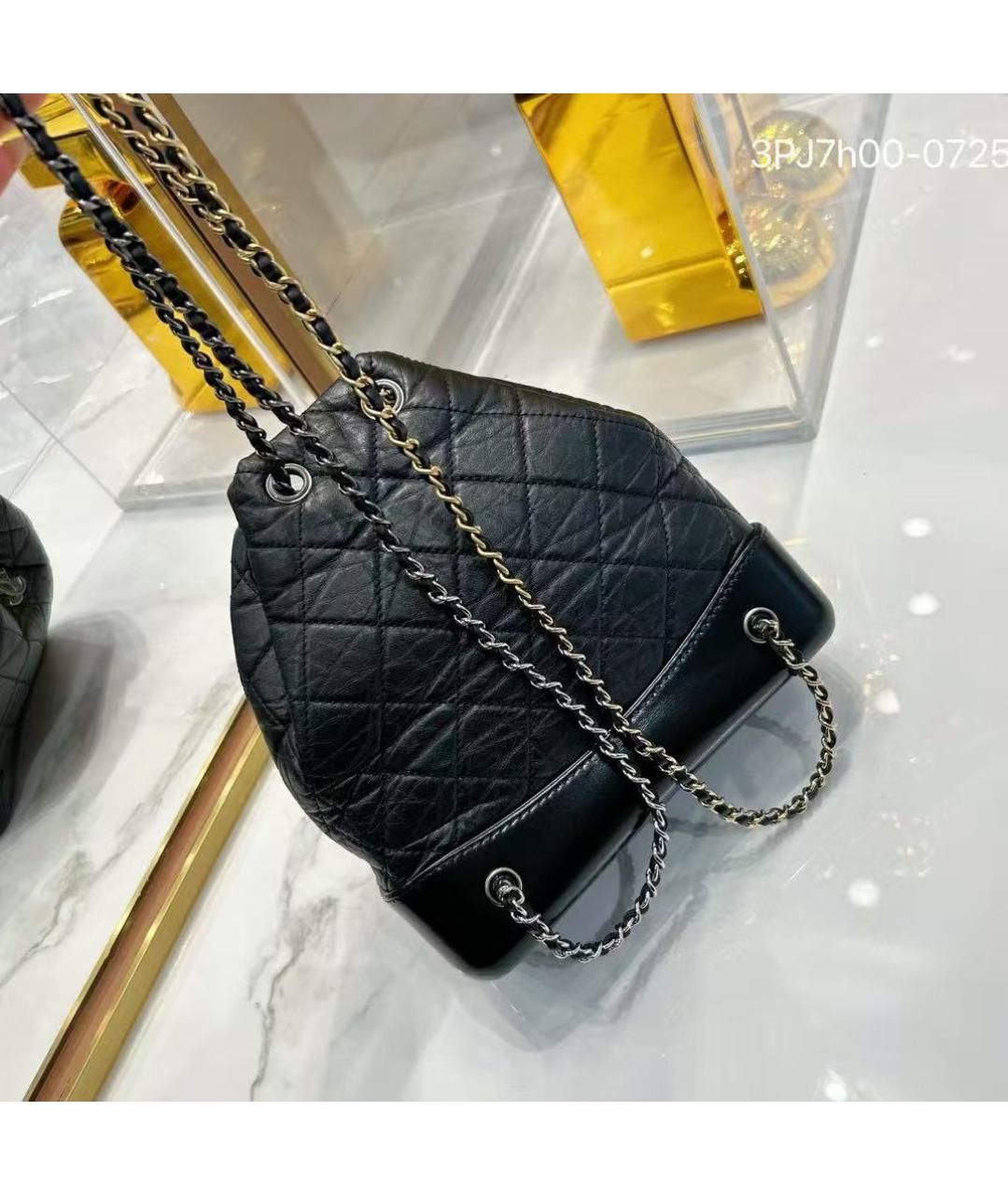 CHANEL Черный кожаный рюкзак, фото 4