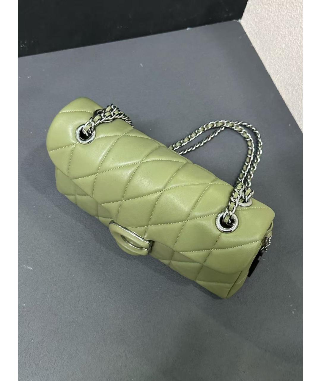 COACH Салатовая кожаная сумка через плечо, фото 6