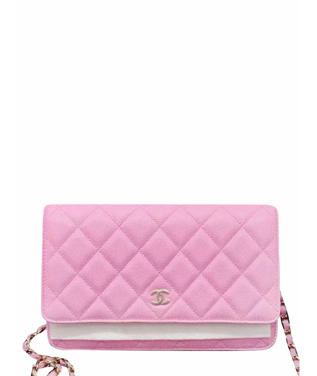 CHANEL Розовая кожаная сумка через плечо, фото 1