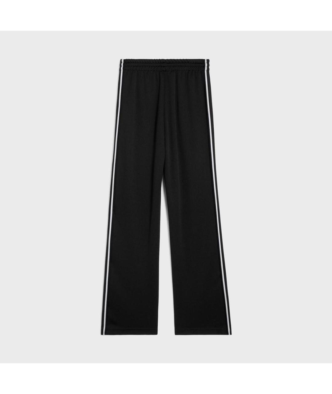 CELINE Темно-синие полиэстеровые брюки широкие, фото 4