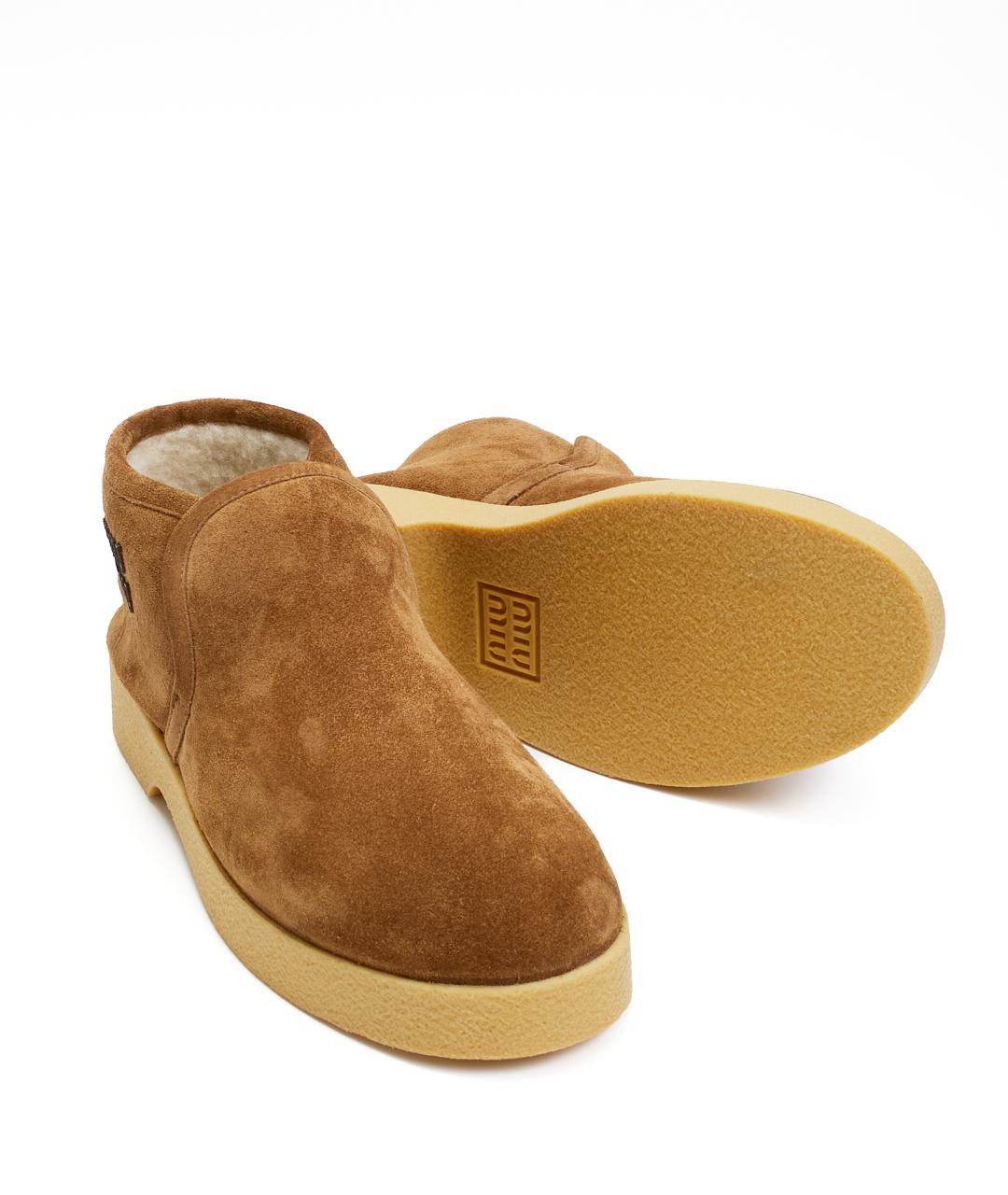 MIU MIU Коричневые замшевые ботинки, фото 7