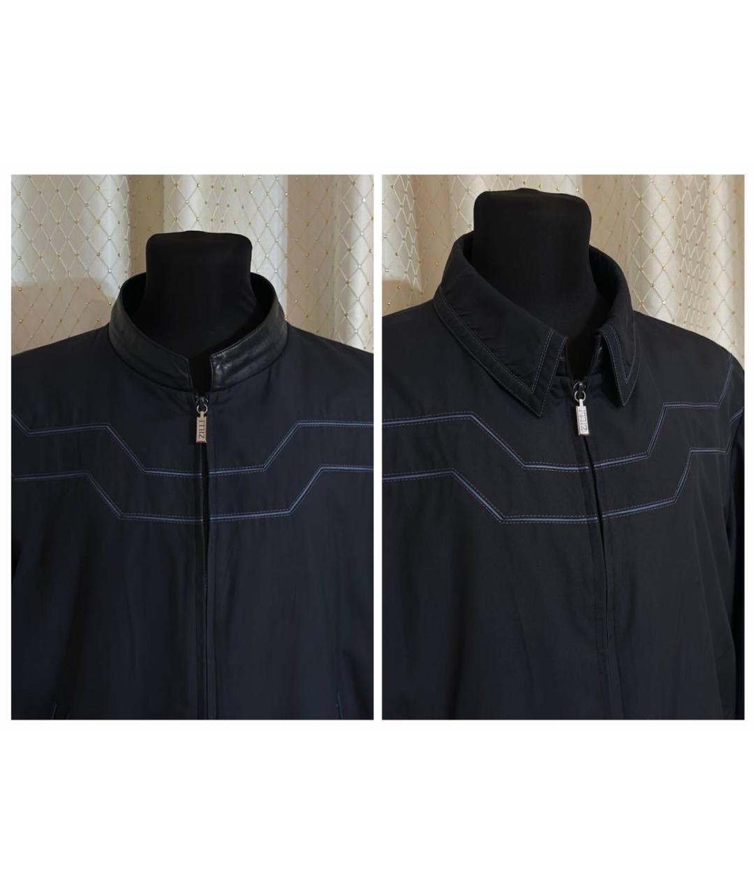 ZILLI Темно-синяя шелковая куртка, фото 5
