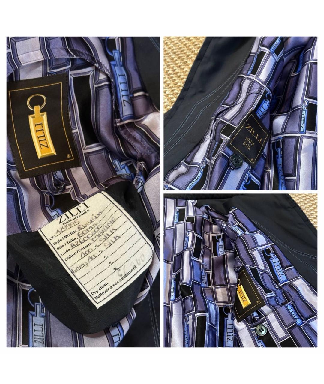 ZILLI Темно-синяя шелковая куртка, фото 8