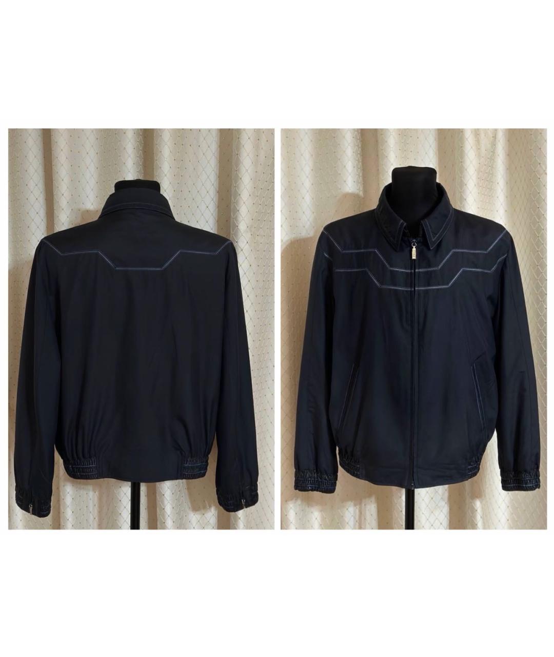 ZILLI Темно-синяя шелковая куртка, фото 4