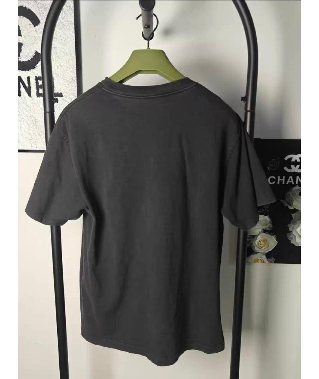 GUCCI Черная хлопковая футболка, фото 2