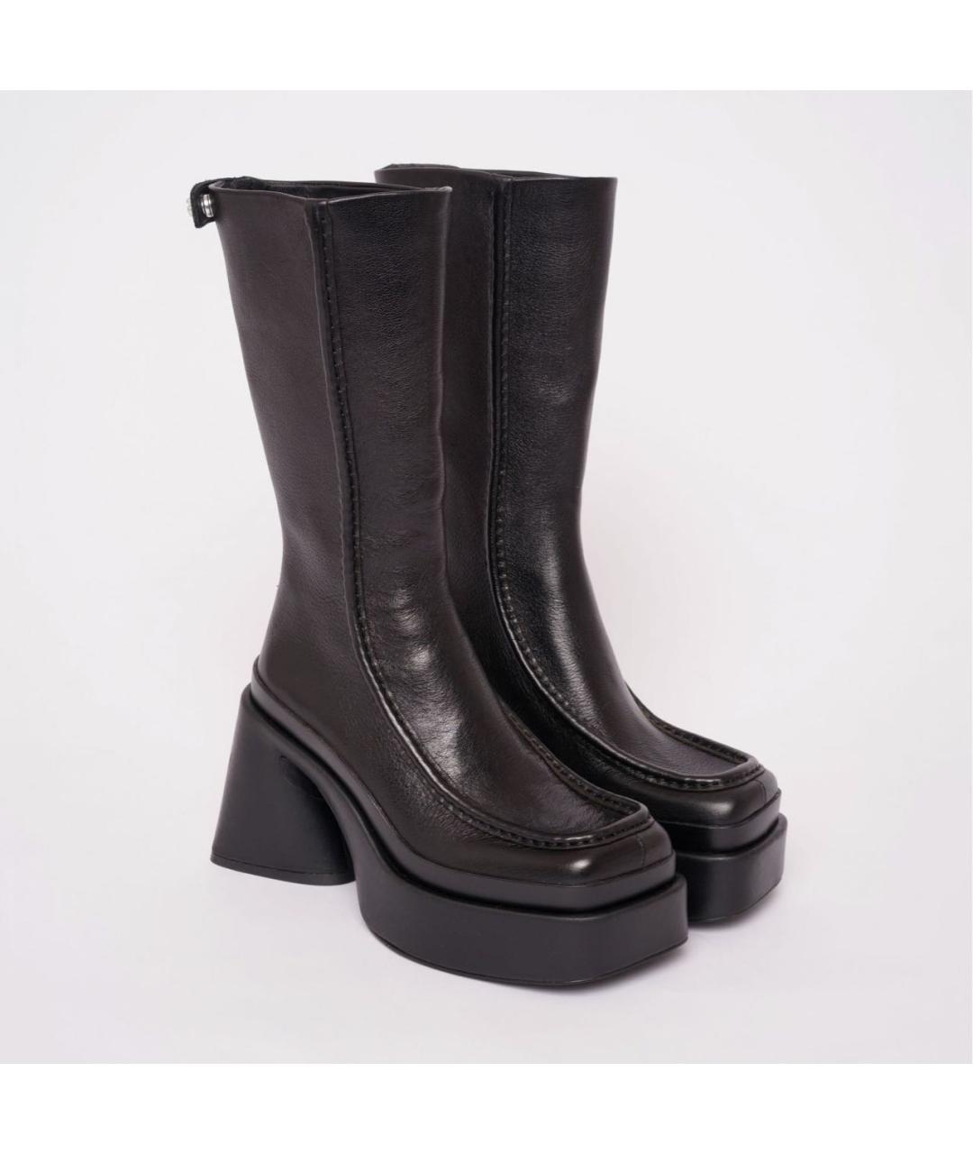 CULT GAIA Черные кожаные сапоги, фото 2