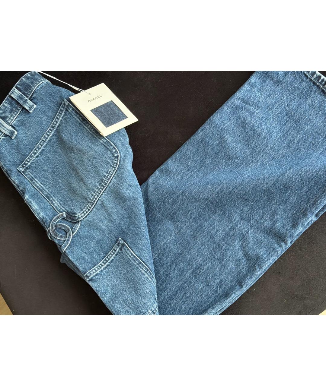 CHANEL Темно-синие джинсы клеш, фото 2