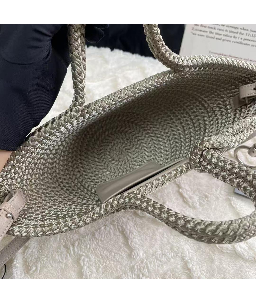 BALENCIAGA Бежевая тканевая сумка через плечо, фото 7