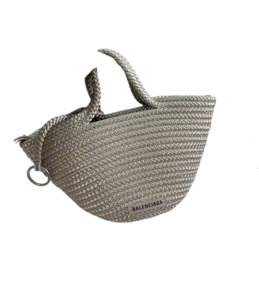 BALENCIAGA Бежевая тканевая сумка через плечо, фото 8