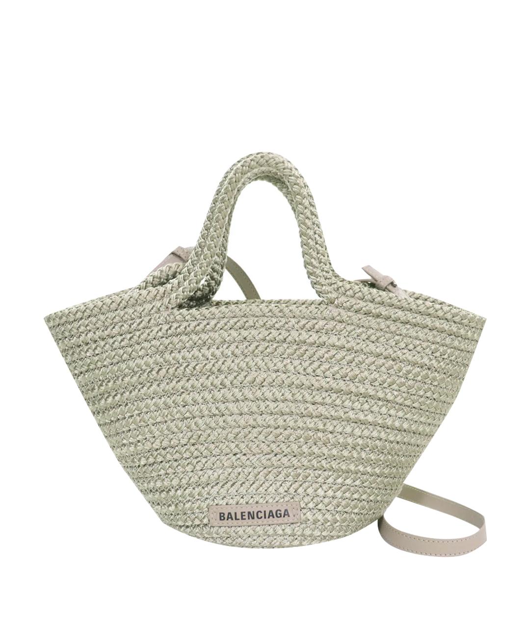 BALENCIAGA Бежевая тканевая сумка через плечо, фото 1