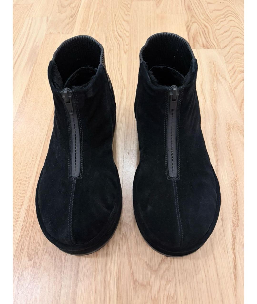PHOEBE PHILO Черные замшевые полусапоги, фото 2