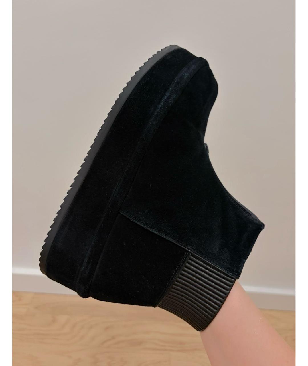 PHOEBE PHILO Черные замшевые полусапоги, фото 6