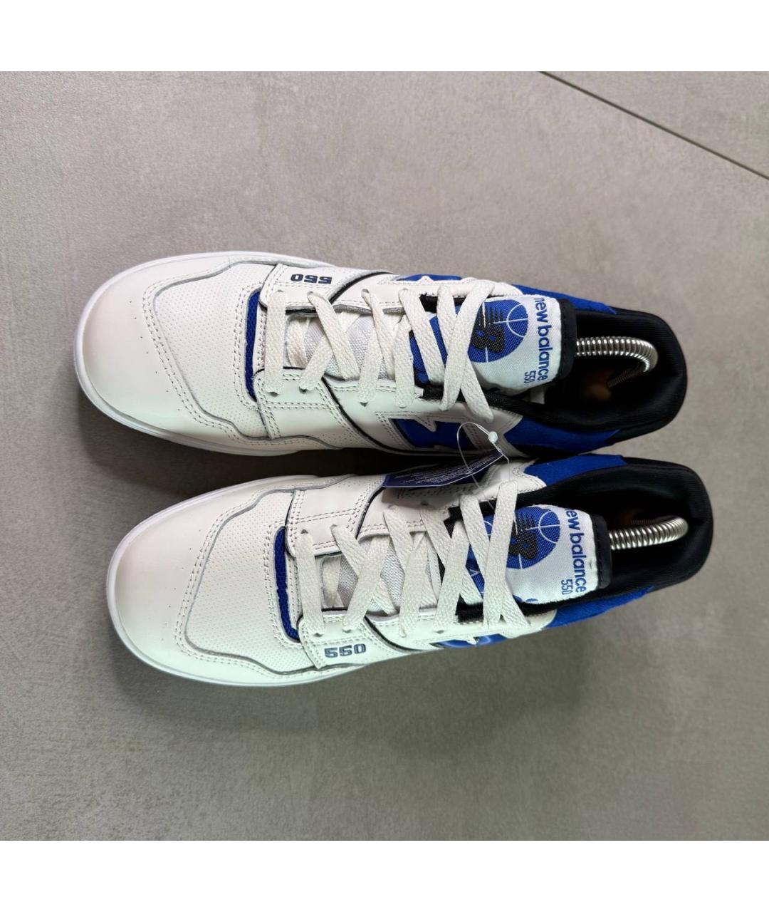 NEW BALANCE Белые кожаные низкие кроссовки / кеды, фото 2