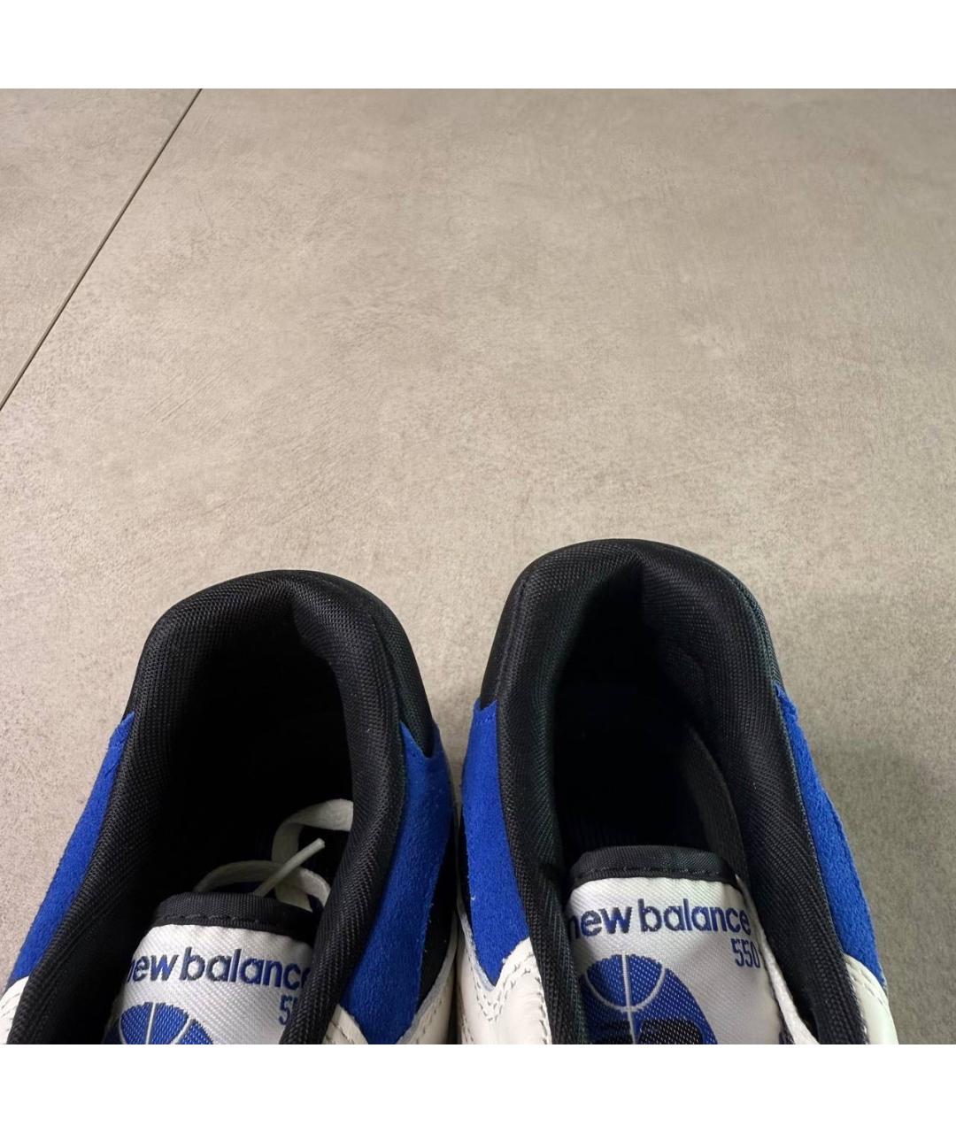 NEW BALANCE Белые кожаные низкие кроссовки / кеды, фото 3