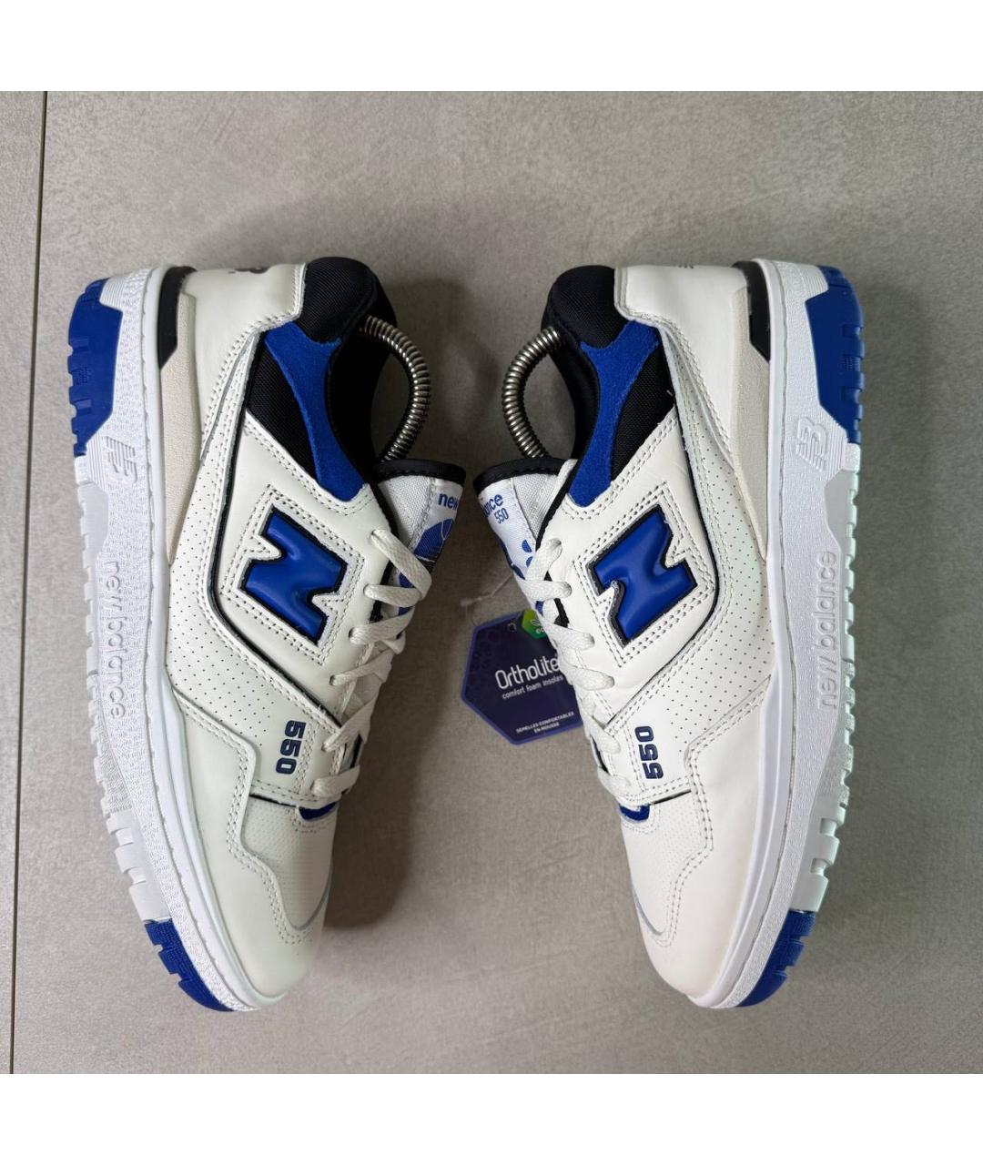 NEW BALANCE Белые кожаные низкие кроссовки / кеды, фото 6