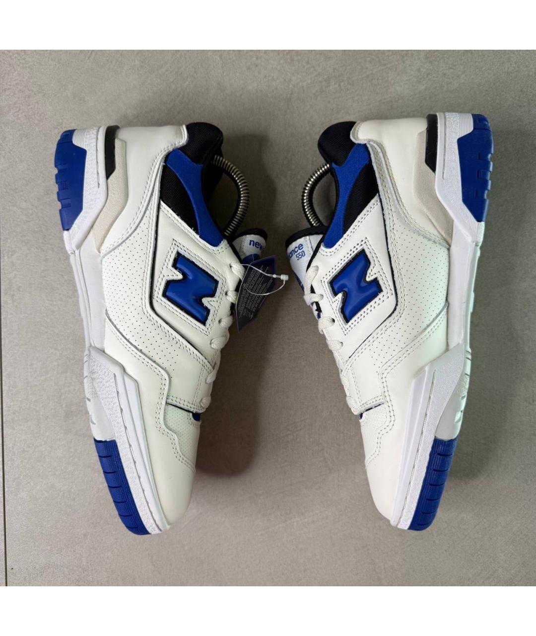 NEW BALANCE Белые кожаные низкие кроссовки / кеды, фото 5