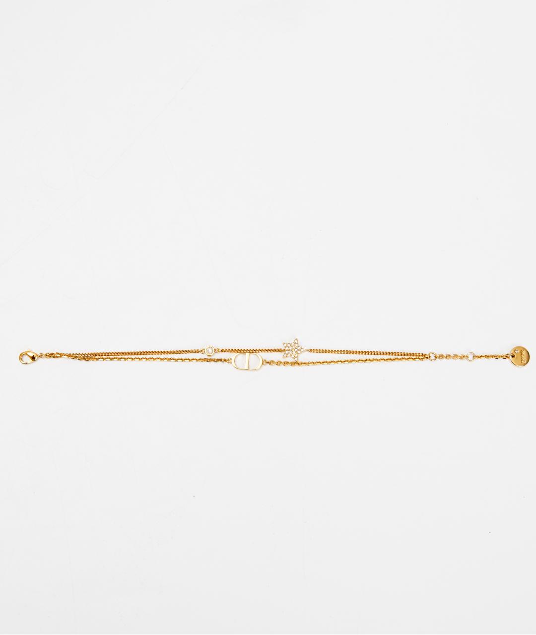 CHRISTIAN DIOR Золотой металлический браслет, фото 6