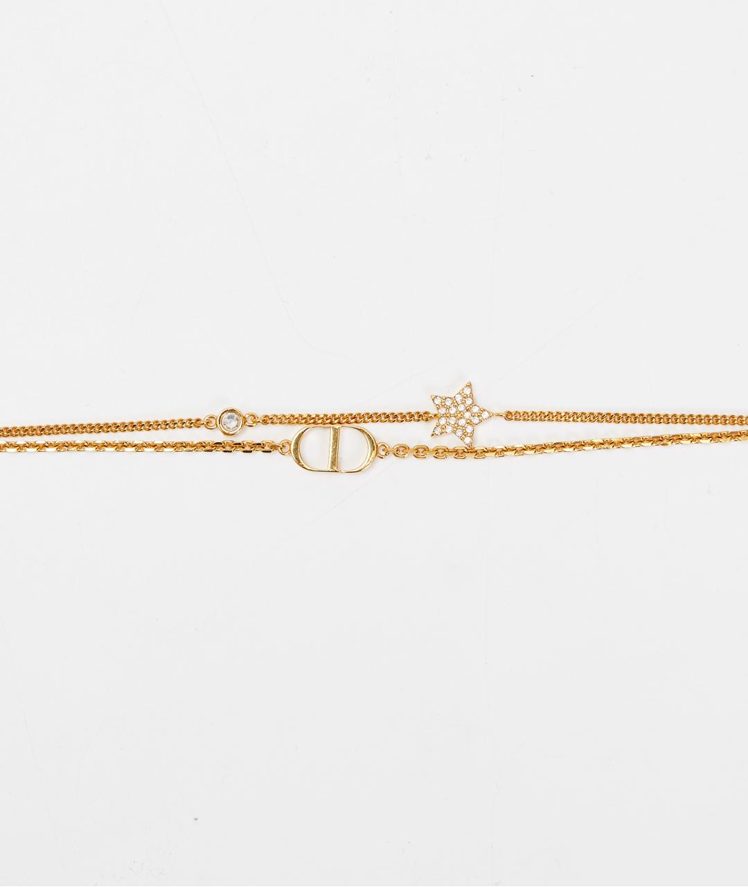 CHRISTIAN DIOR Золотой металлический браслет, фото 3