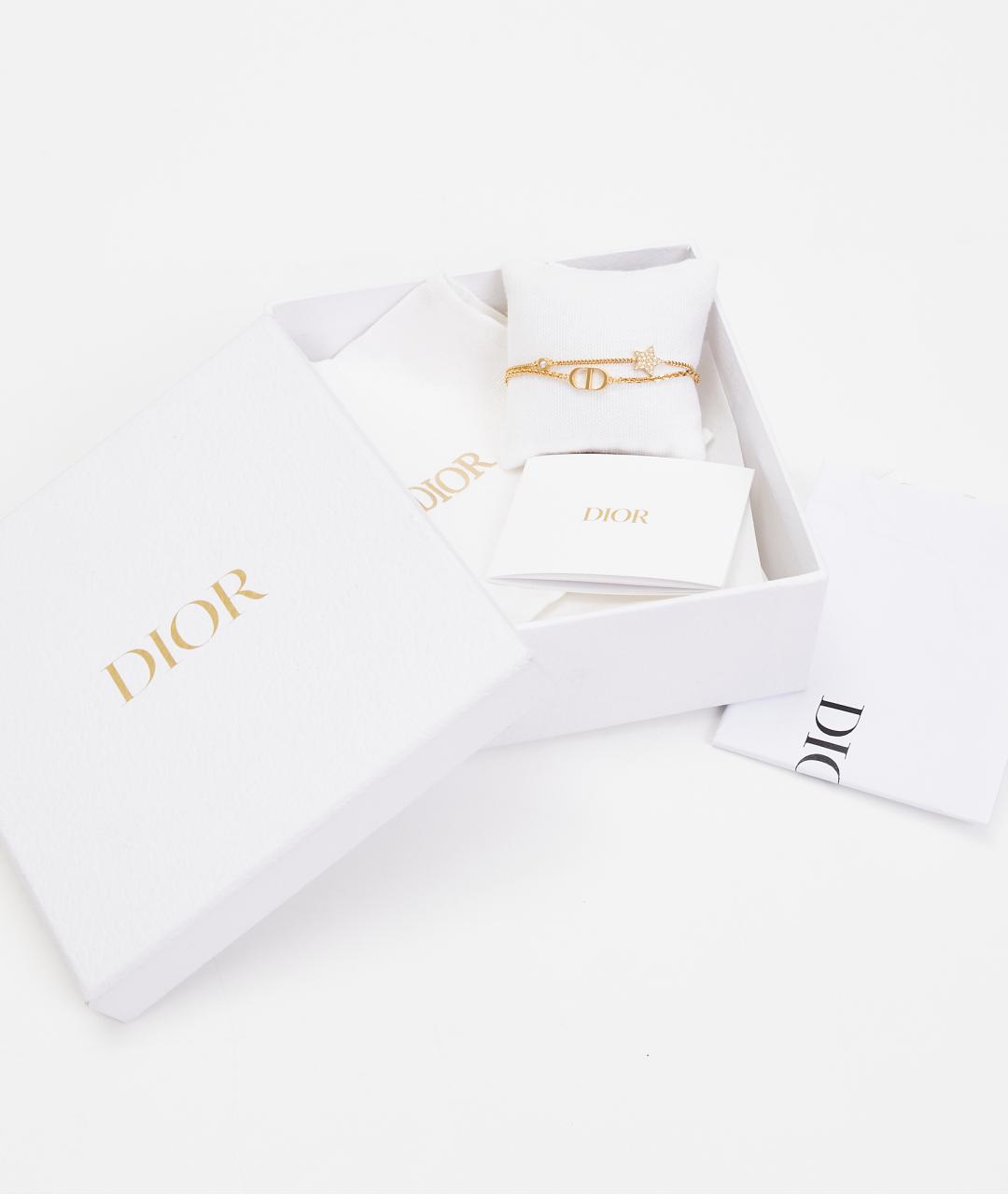 CHRISTIAN DIOR Золотой металлический браслет, фото 4