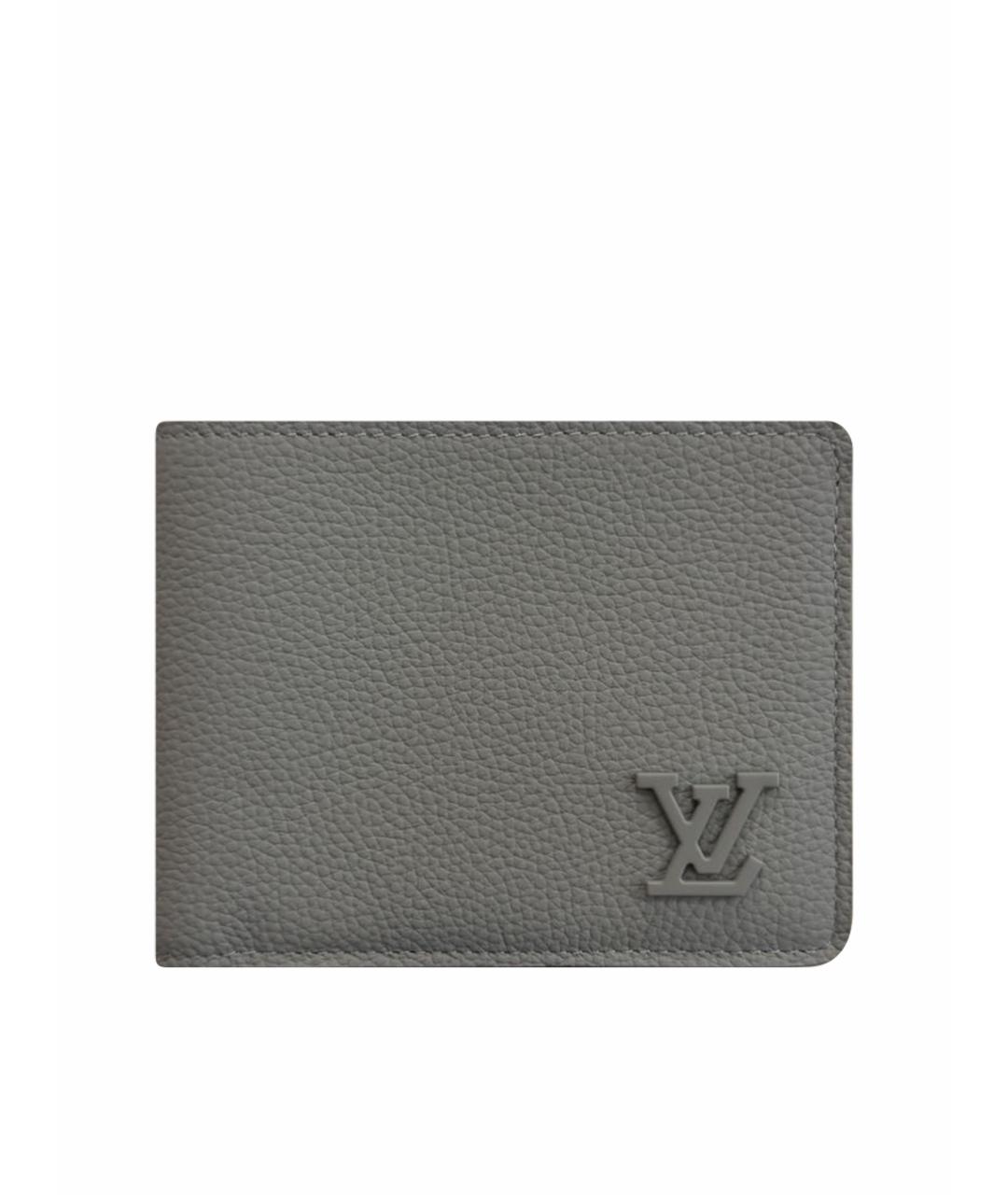 LOUIS VUITTON Серый кожаный кошелек, фото 1
