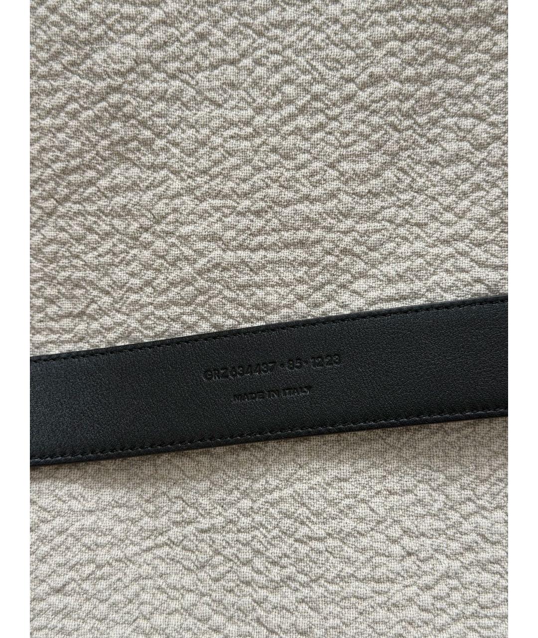 SAINT LAURENT Черный кожаный ремень, фото 3