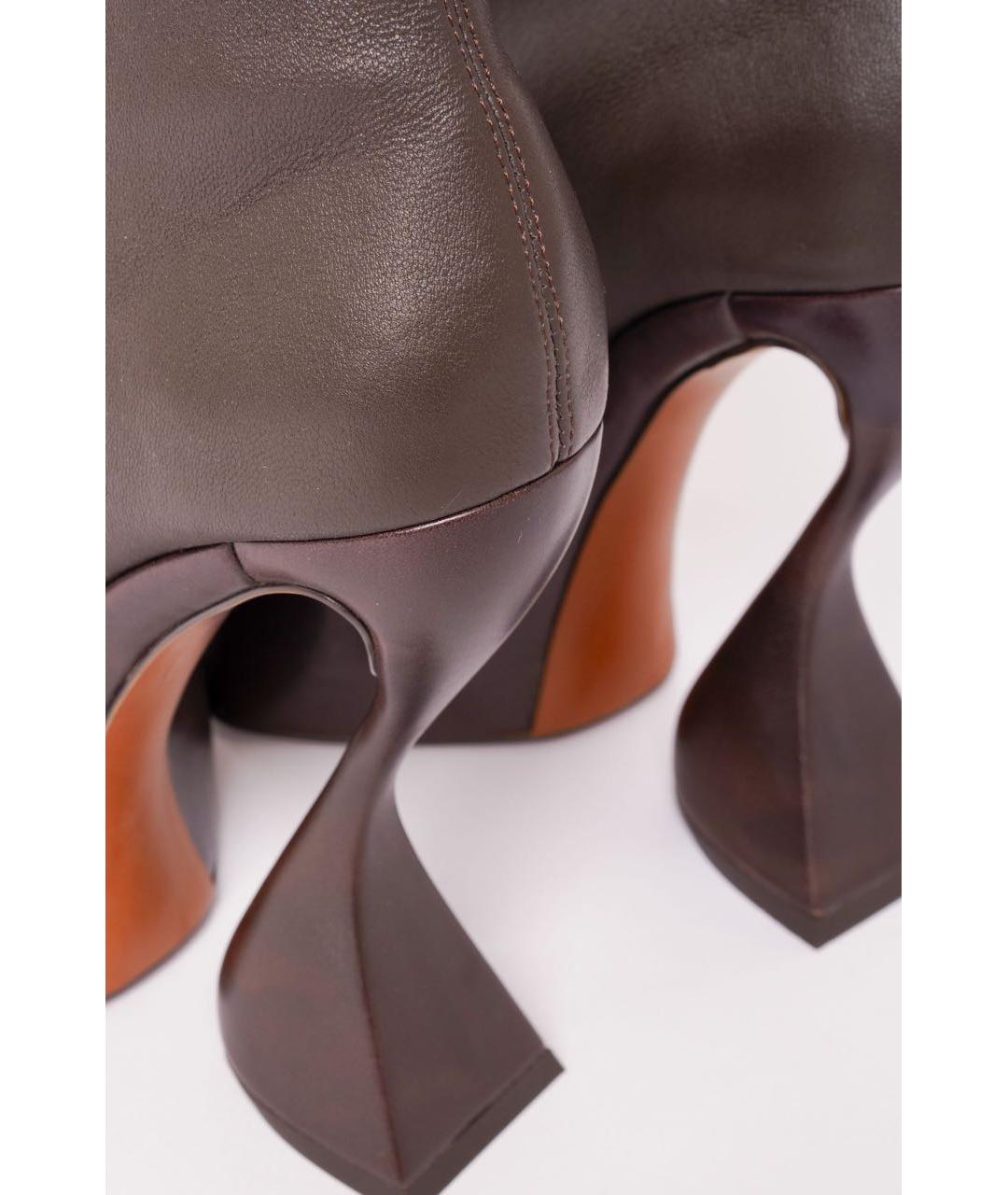 CULT GAIA Коричневые кожаные ботильоны, фото 4