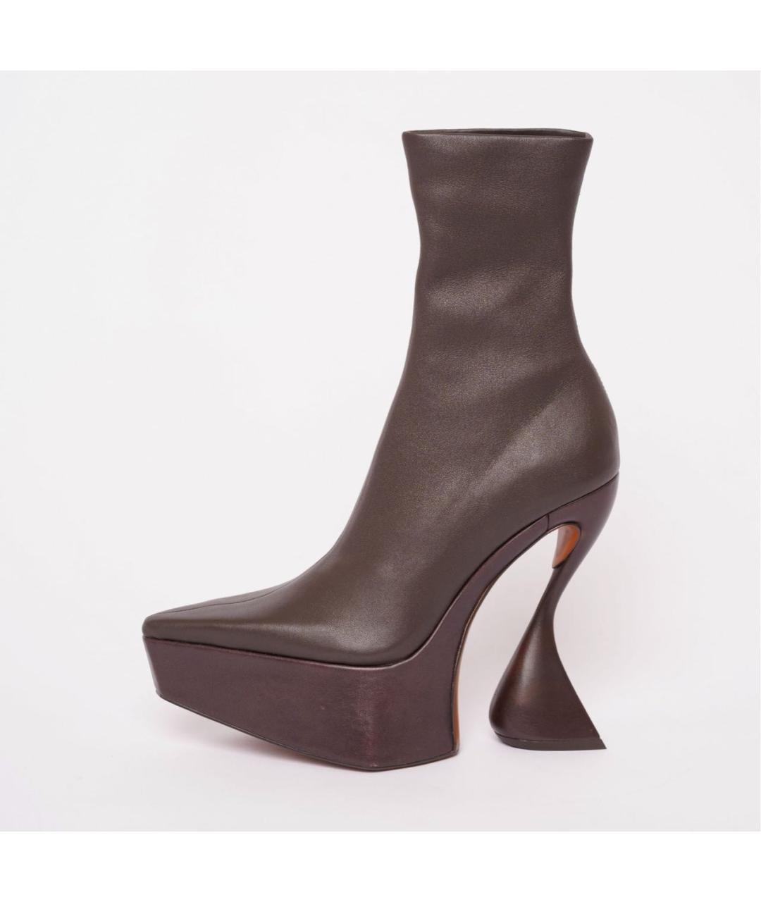 CULT GAIA Коричневые кожаные ботильоны, фото 5